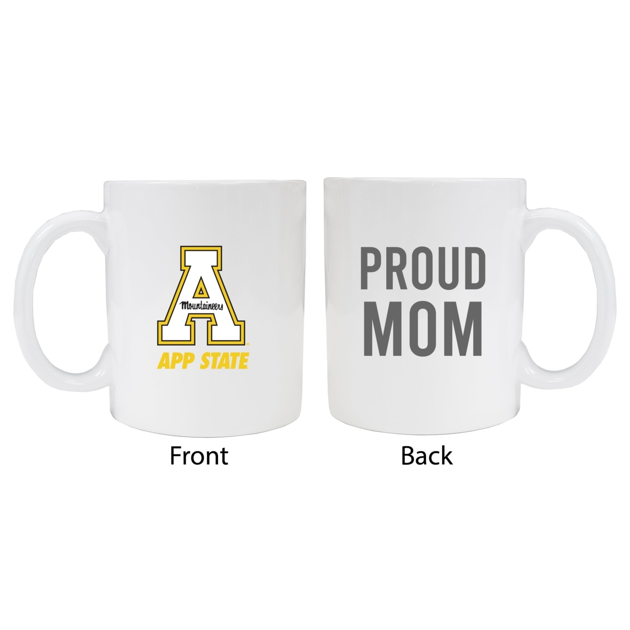 Appalachian State Proud Mom Ceramic Coffee Mug - White (2 Pack)