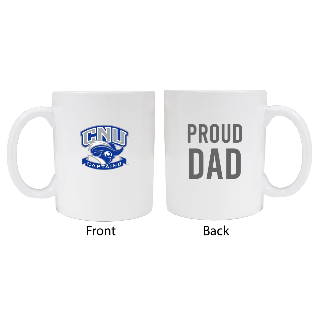 Christopher Newport Captains Dad Ceramic Coffee Mug - White (2 Pack)