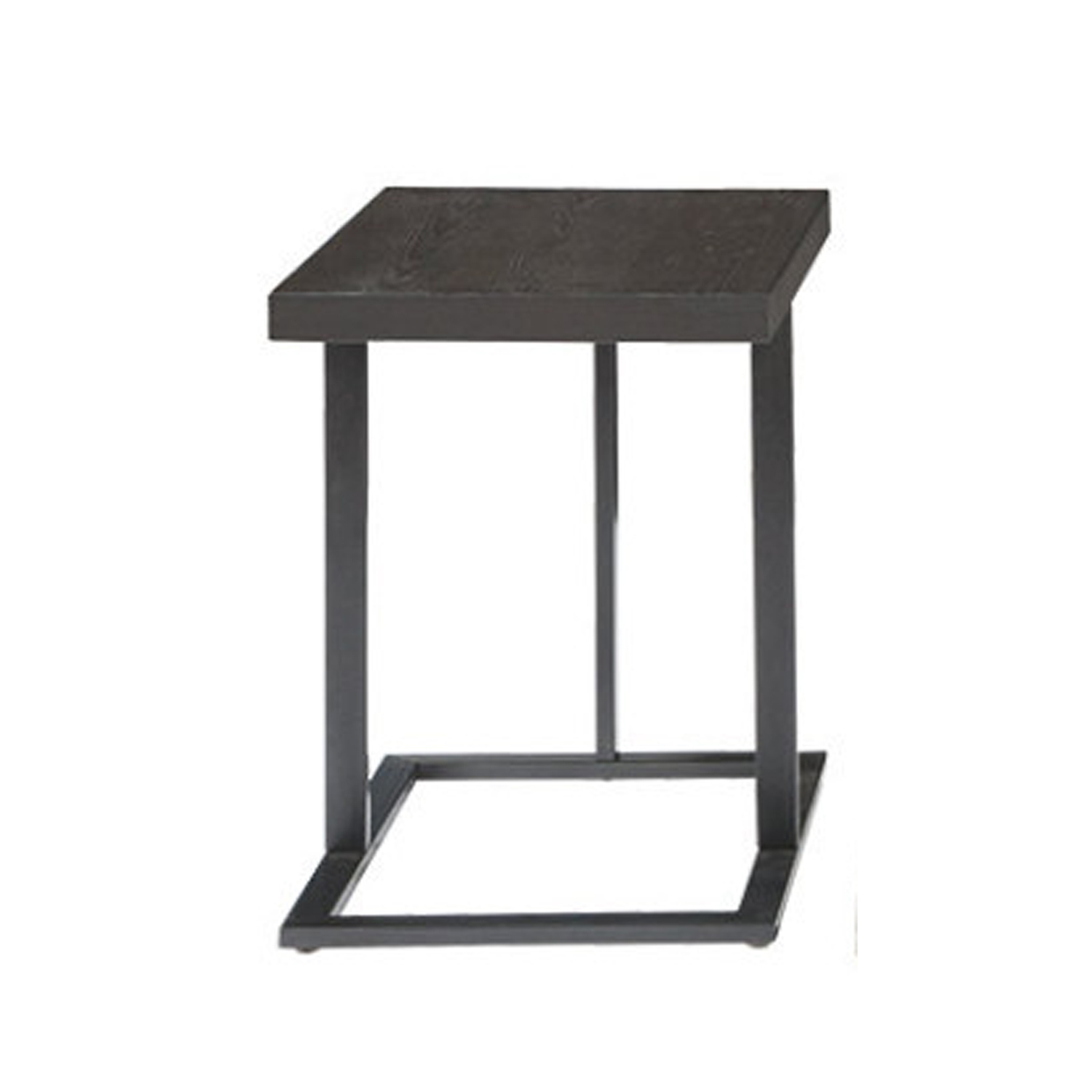 Metal Base Table Set With Floating Wooden Top, Set Of Three, Black- Saltoro Sherpi