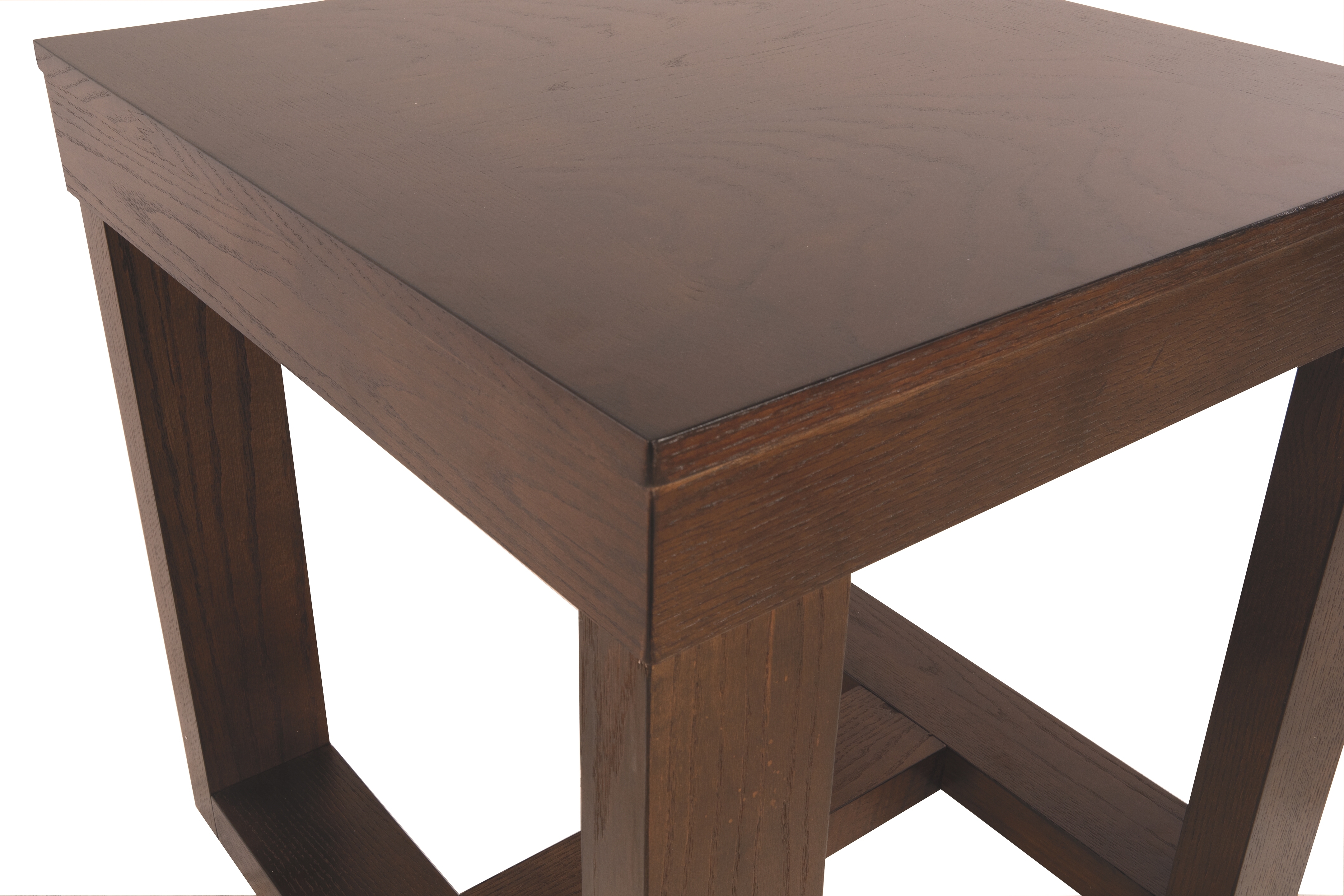 Wooden End Table With Sled Style Base, Brown- Saltoro Sherpi