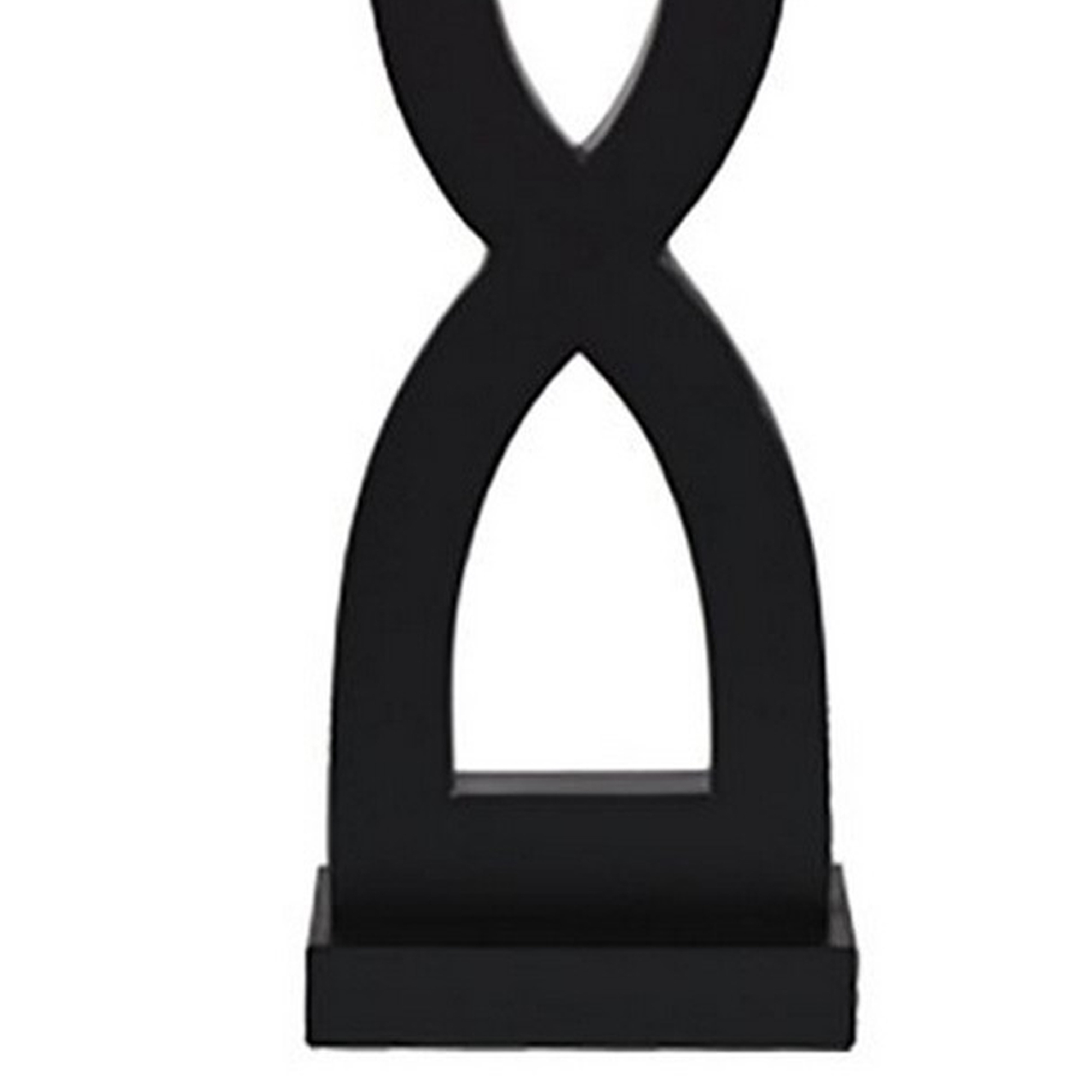 Resin Body Table Lamp With Hardback Shade, Set Of 2, Black And White- Saltoro Sherpi