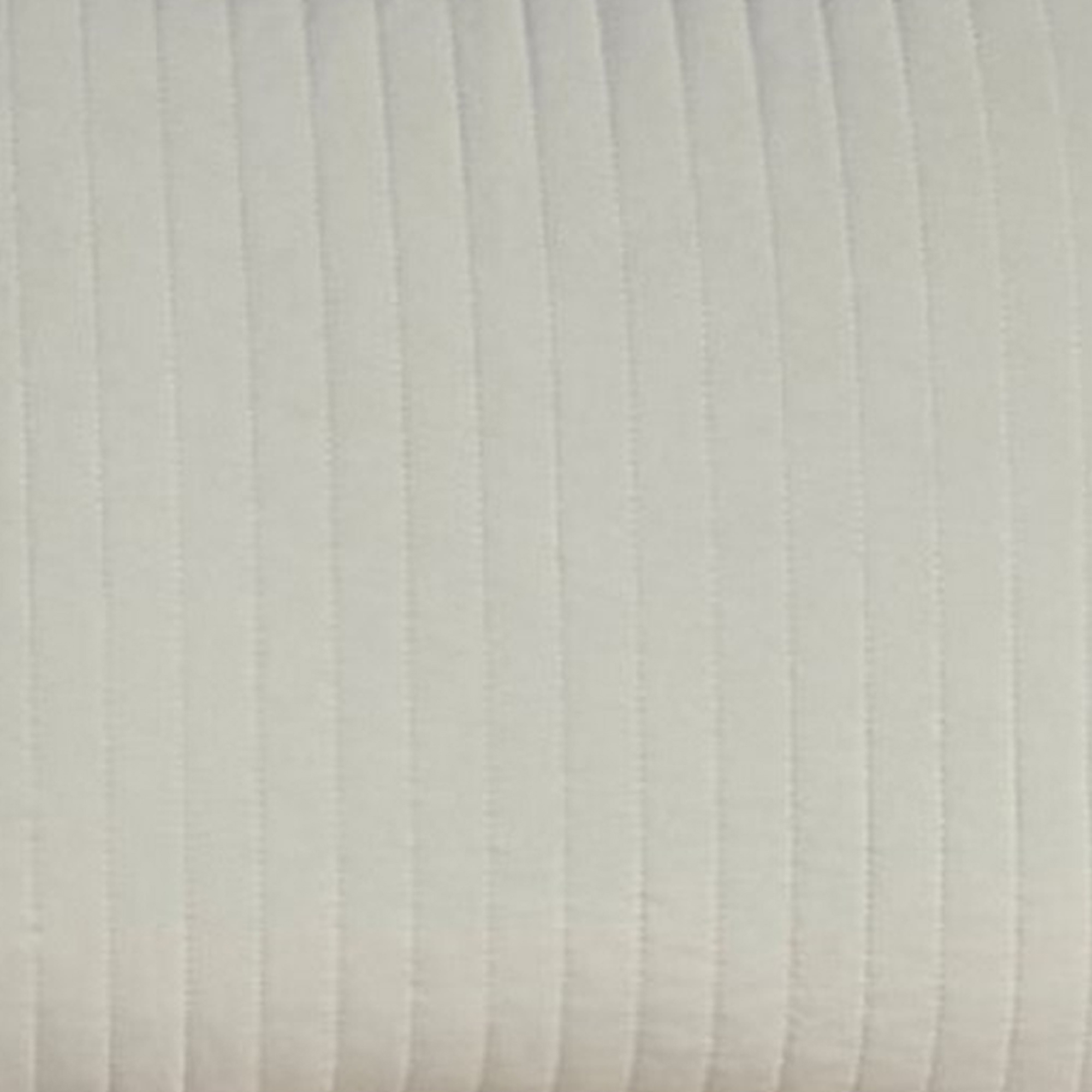 3 Piece Fabric Queen Coverlet Set With Vertical Channel Stitching, Cream- Saltoro Sherpi