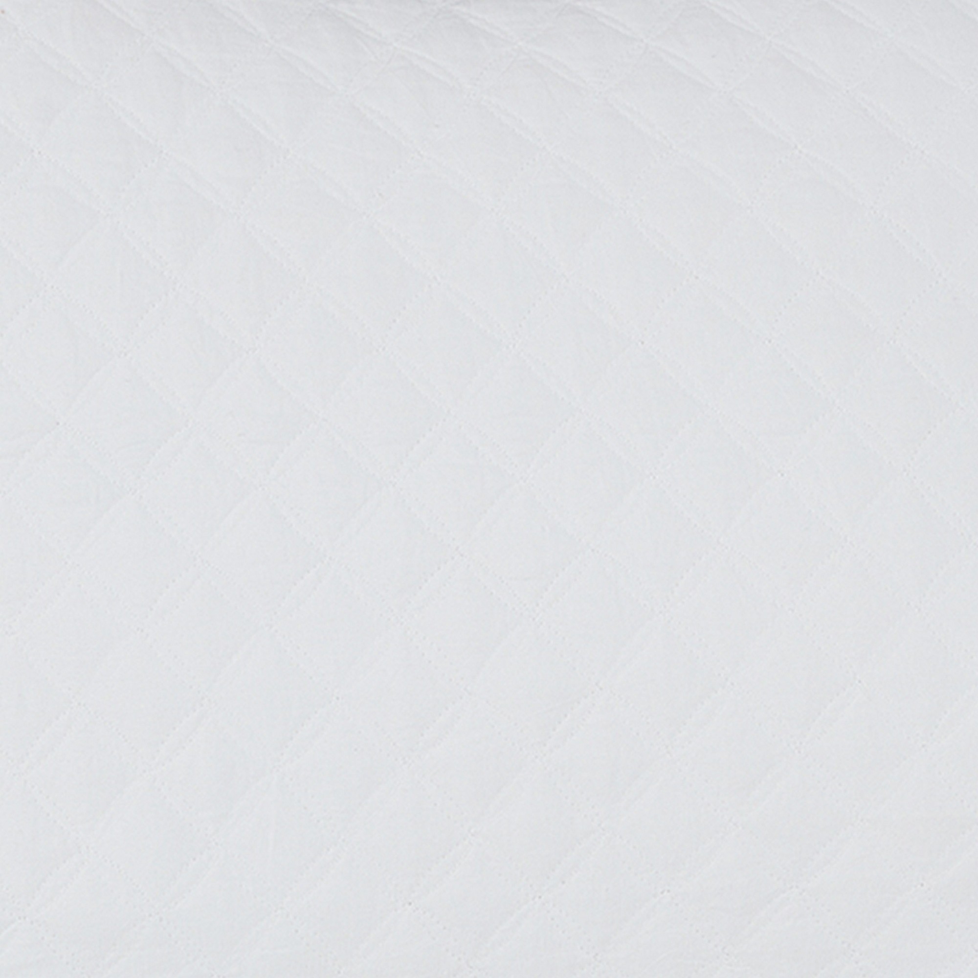 Fabric 3 Piece King Coverlet Set With Diamond Pattern, White- Saltoro Sherpi