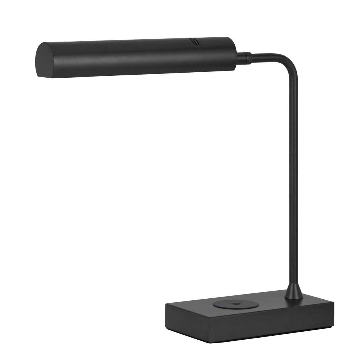 Dyna 18 Inch Integrated LED Desk Lamp, Wireless USB Port, Matte Black- Saltoro Sherpi
