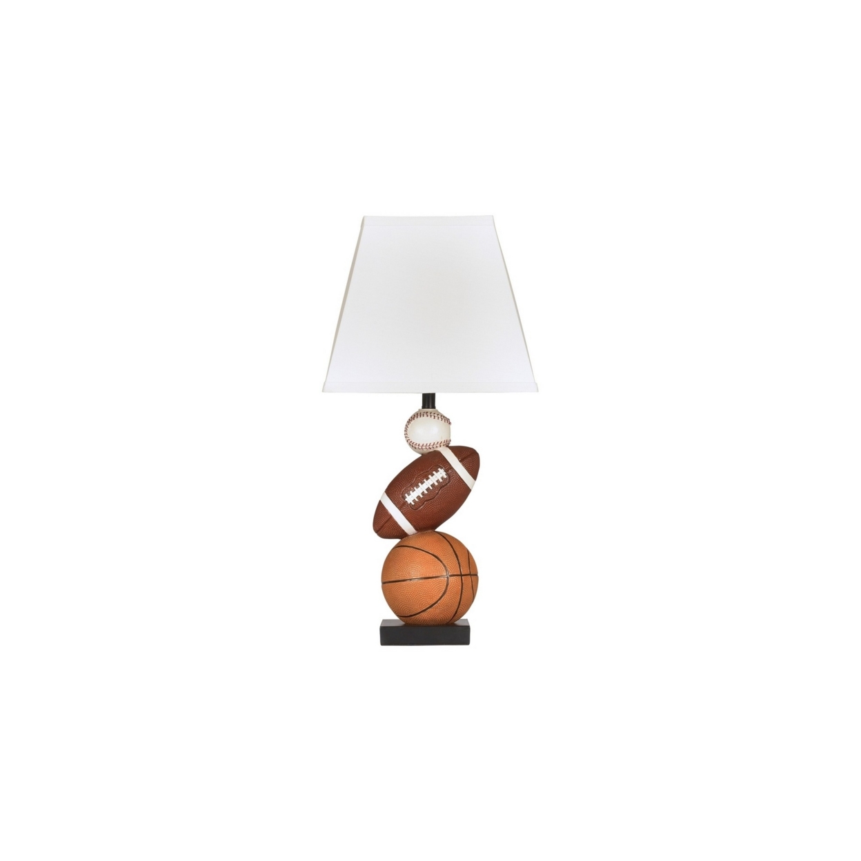 Sports Themed Polyresin Frame Table Lamp, Multicolor- Saltoro Sherpi