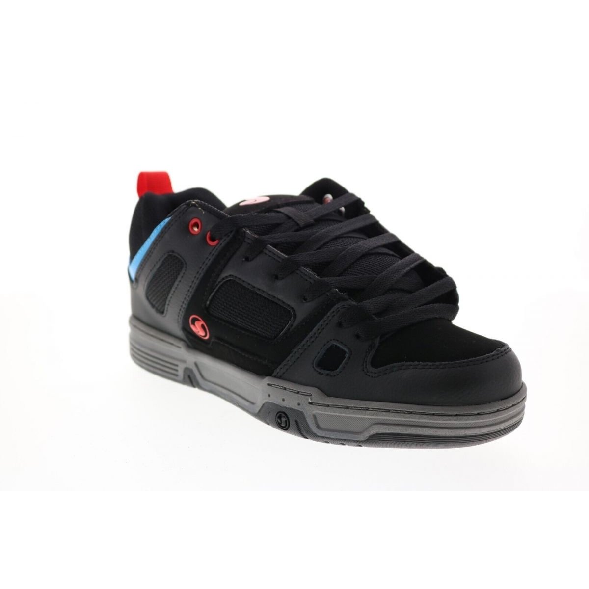 DVS Men's Gambol Skate Shoe 0 BLACK FIERY RED BLUE NUBUCK - BLACK FIERY RED BLUE NUBUCK, 6