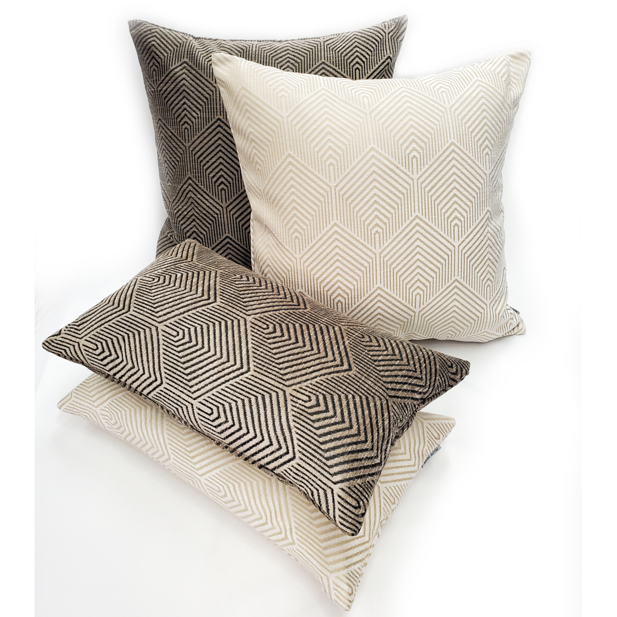 Sahara Taupe Textured Throw Pillow 20x20, With Polyfill Insert