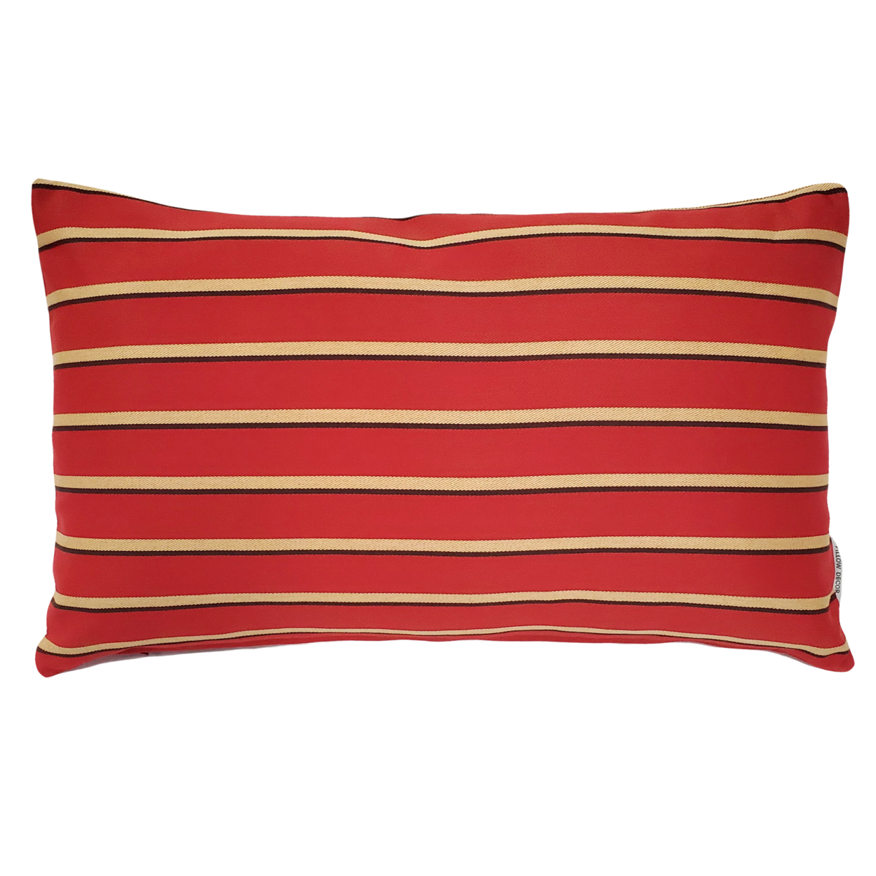 Sunbrella Harwood Crimson Outdoor Pillow 12x19, With Polyfill Insert