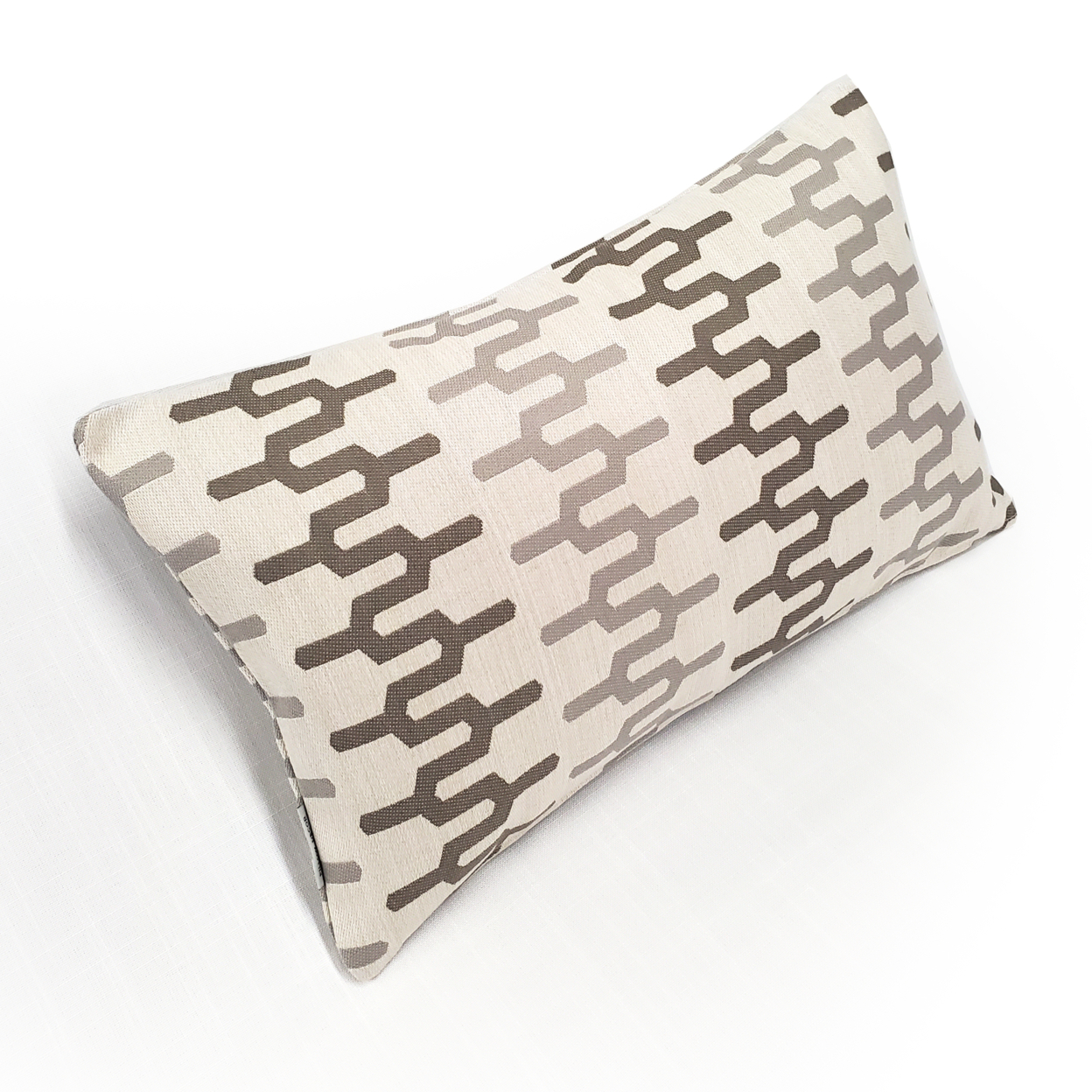 Wake Stone Edge Geometric Outdoor Pillow 12x19, With Polyfill Insert