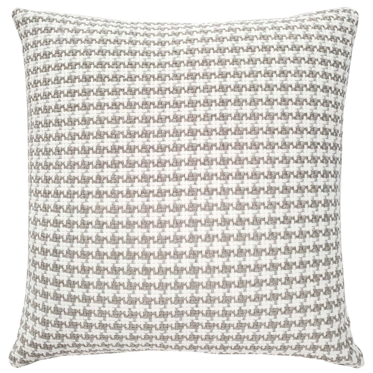 Coco Jicama Houndstooth Outdoor Throw Pillow 19x19, With Polyfill Insert