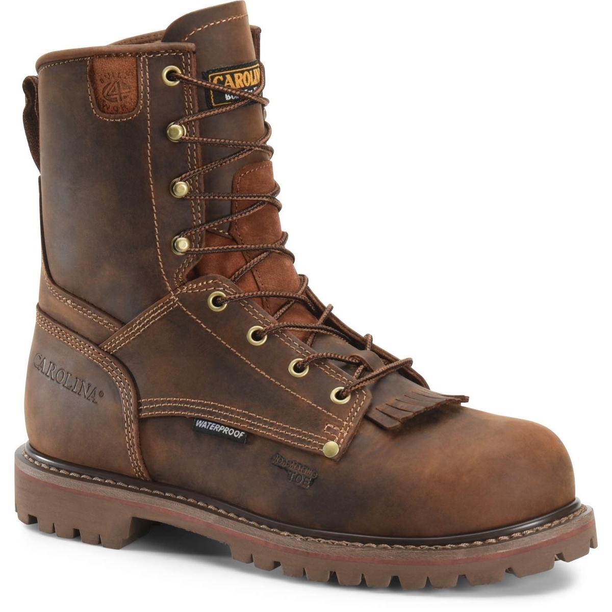 CAROLINA Men's 28 Series 8 Composite Toe Waterproof Work Boot Brown - CA8528 DARK BROWN - DARK BROWN, 8
