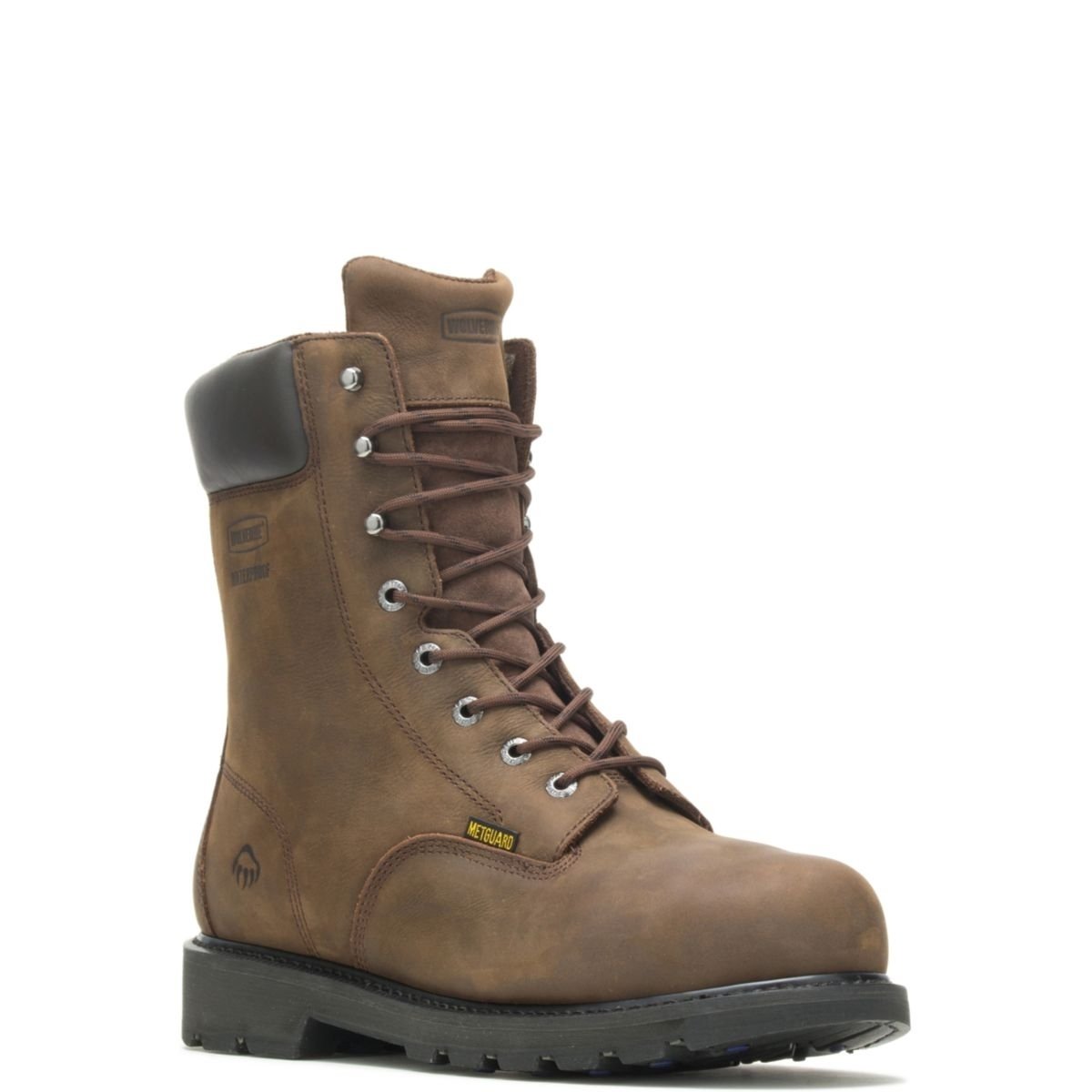 WOLVERINE Men's McKay 8 Waterproof Steel Toe Work Boot Brown - W05680 10 BROWN - BROWN, 8.5 X-Wide