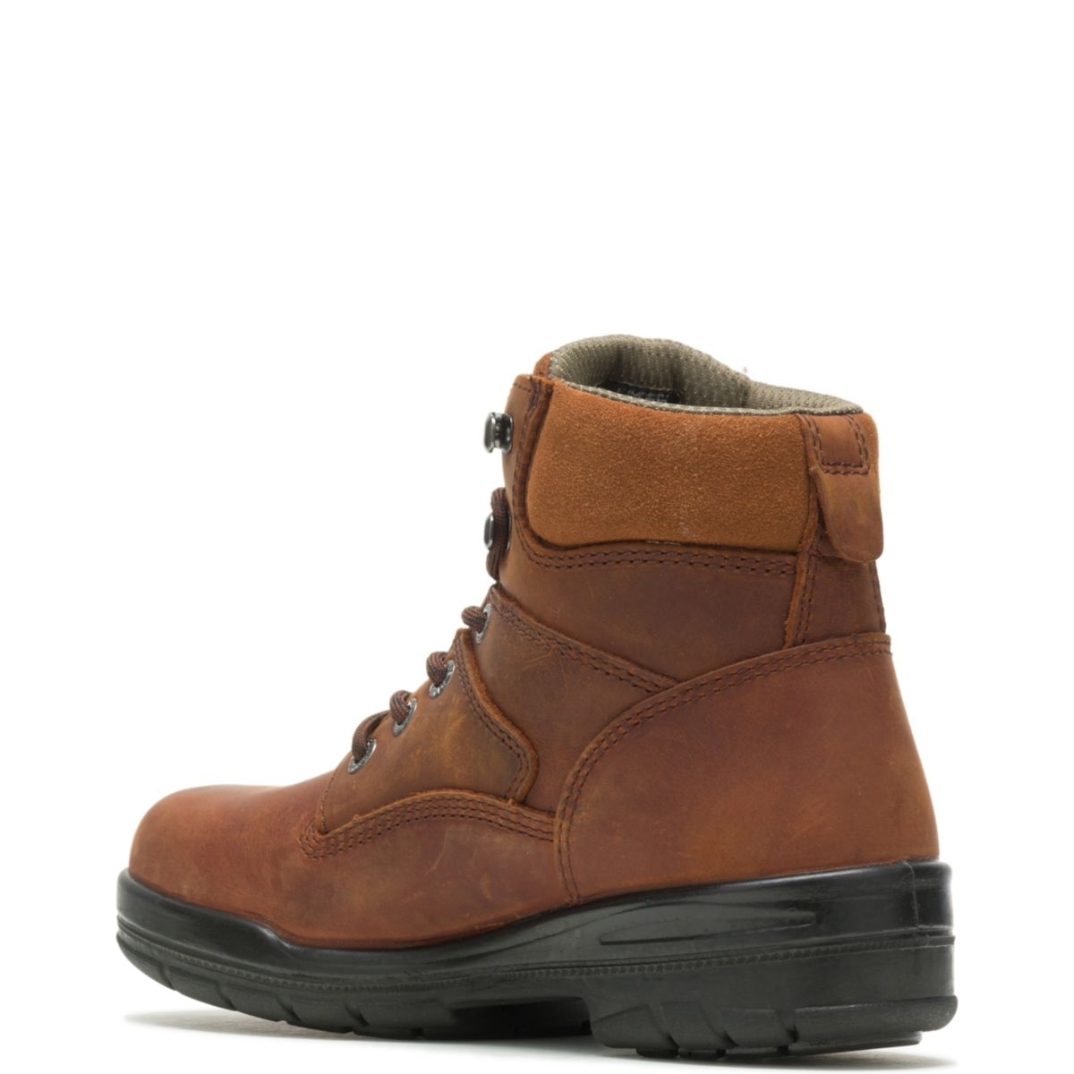 WOLVERINE Men's 6 DuraShocksÂ® Slip Resistant Steel Toe Work Boot Canyon - W02053 BRN/STL - BRN/STL, 8