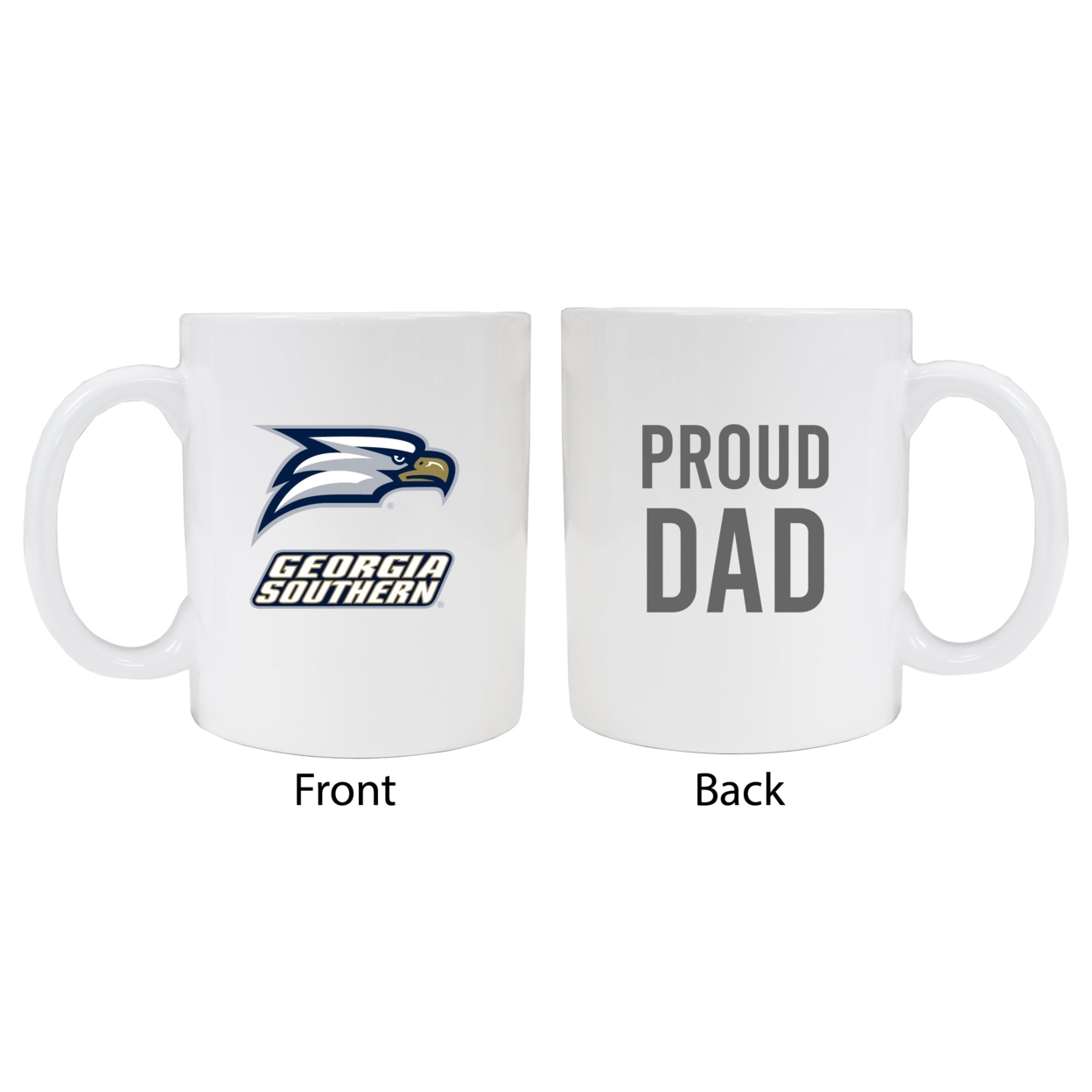 Georgia Southern Eagles Proud Dad Ceramic Coffee Mug - White (2 Pack)