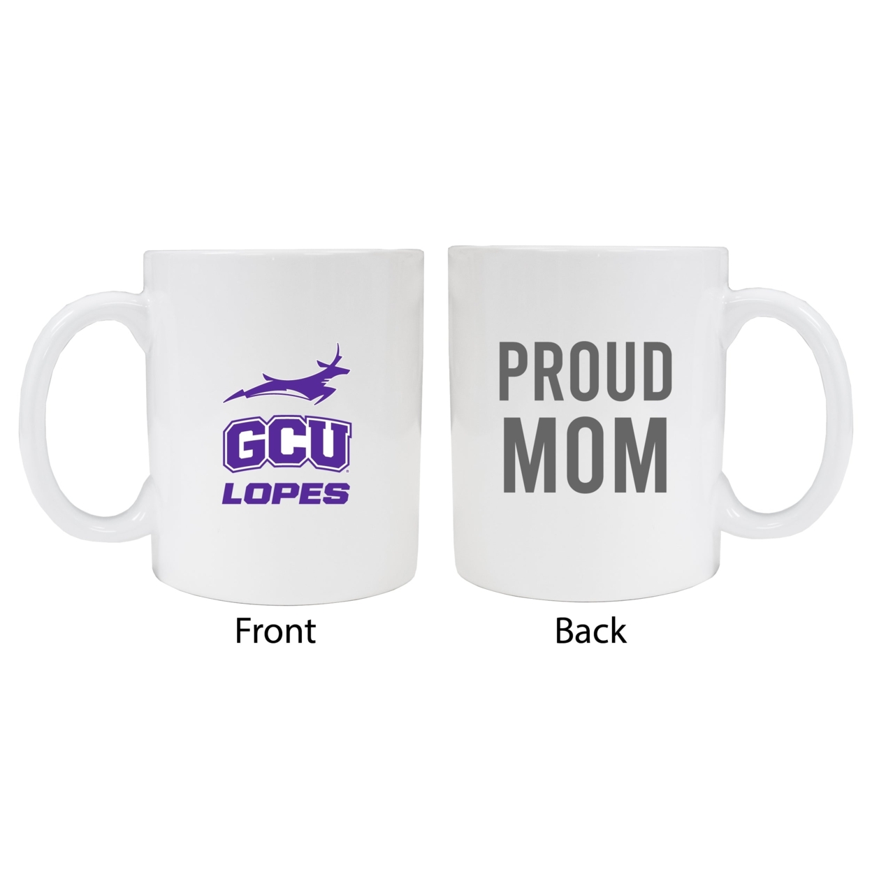 Grand Canyon University Lopes Proud Mom Ceramic Coffee Mug - White (2 Pack)