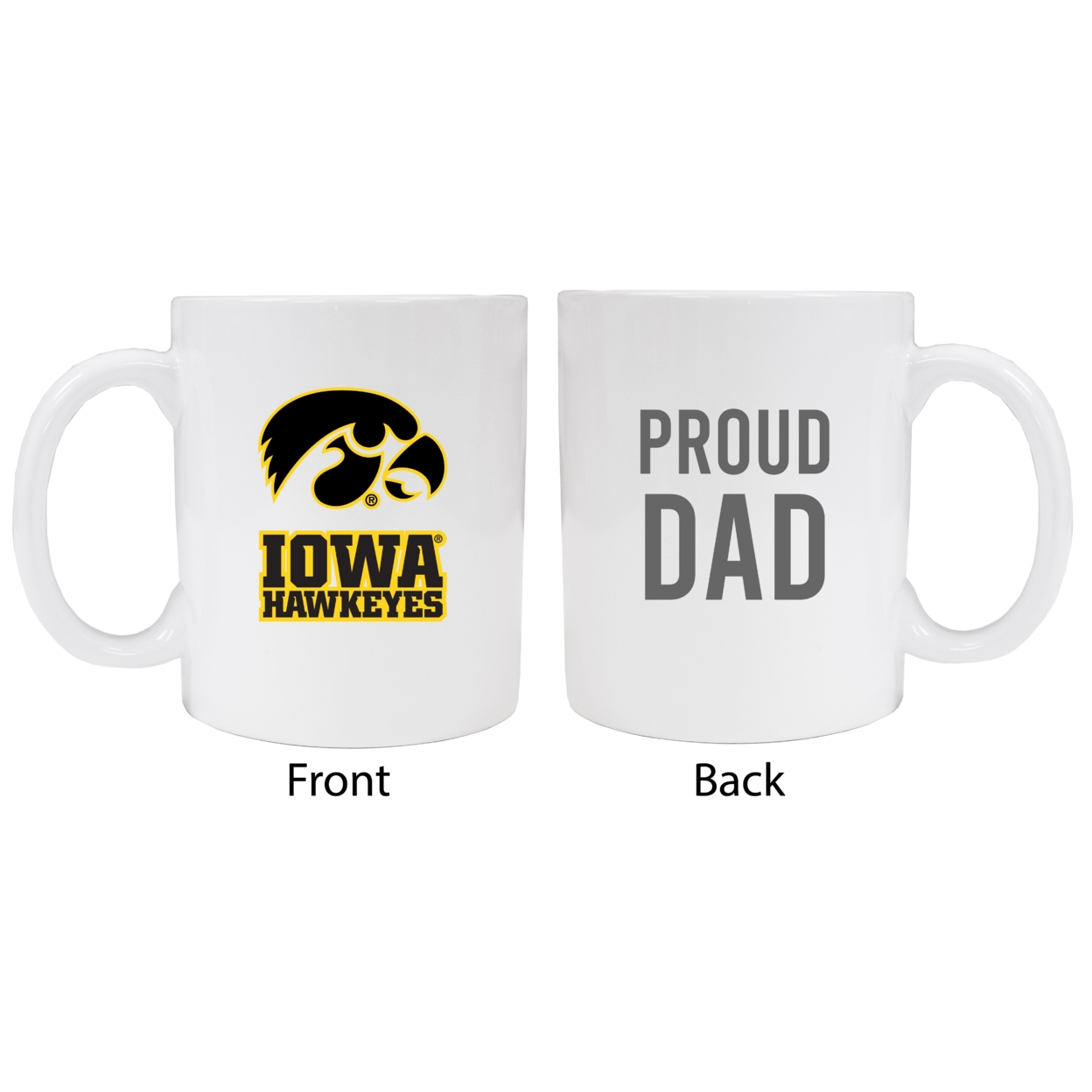 Iowa Hawkeyes Proud Dad Ceramic Coffee Mug - White (2 Pack)