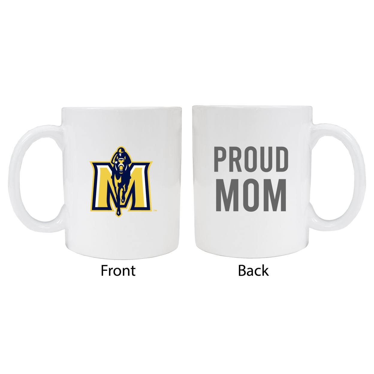 Murray State University Proud Mom Ceramic Coffee Mug - White (2 Pack)