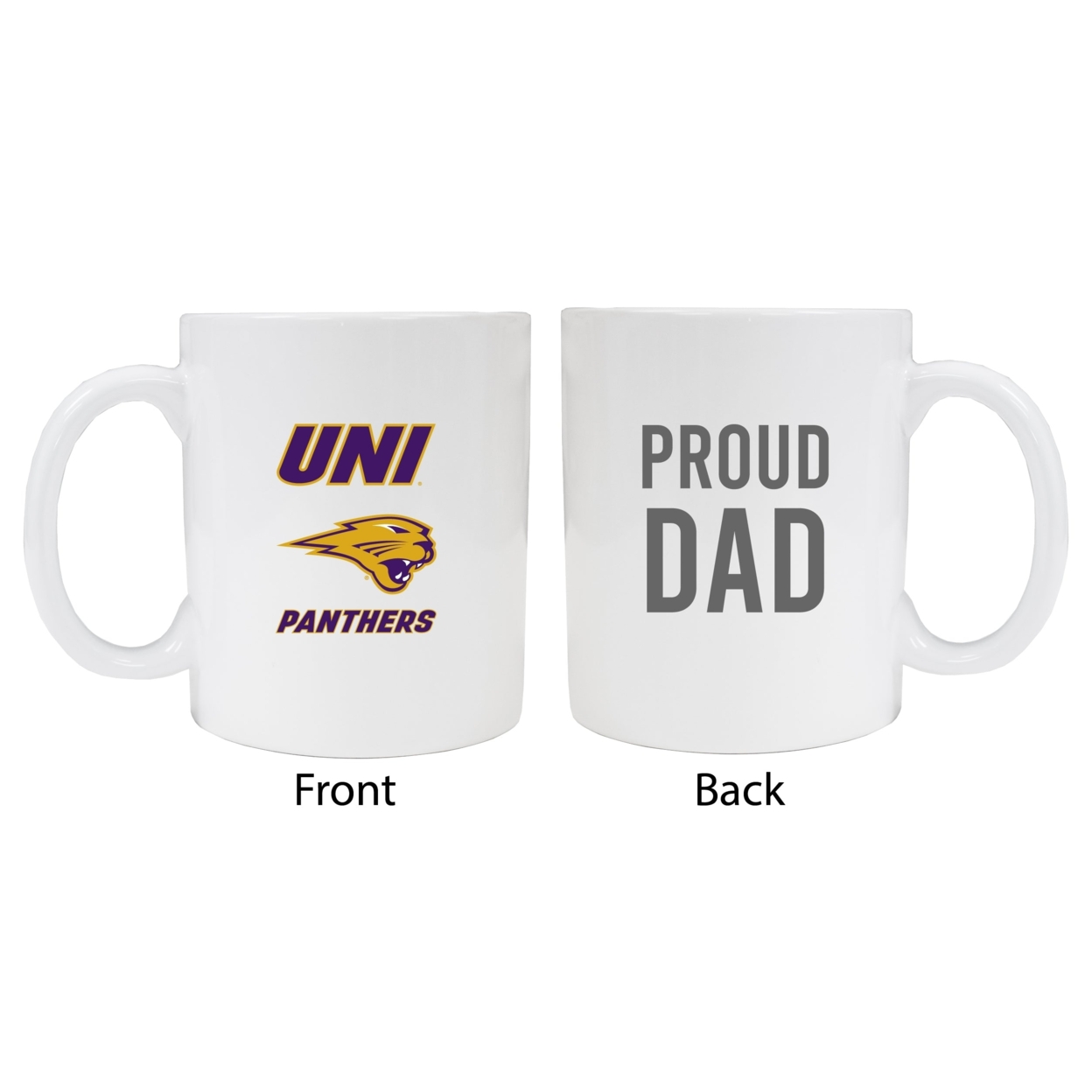 Northern Iowa Panthers Proud Dad Ceramic Coffee Mug - White (2 Pack)
