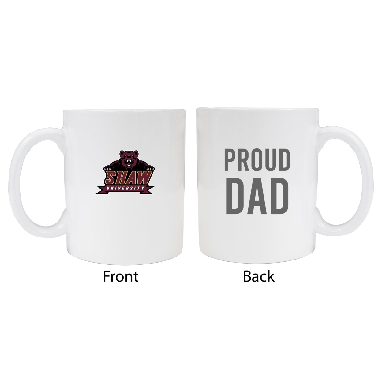Shaw University Bears Proud Dad Ceramic Coffee Mug - White (2 Pack)