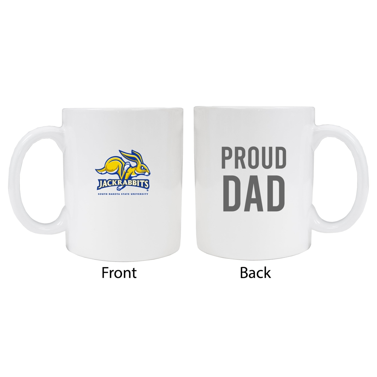 South Dakota State Jackrabbits Proud Dad Ceramic Coffee Mug - White (2 Pack)