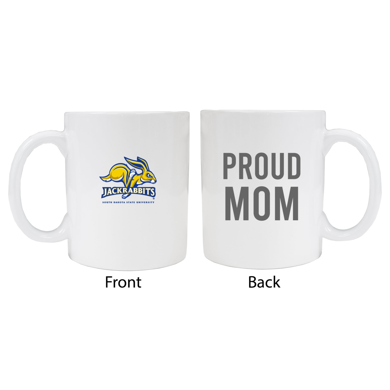 South Dakota State Jackrabbits Proud Mom Ceramic Coffee Mug - White (2 Pack)