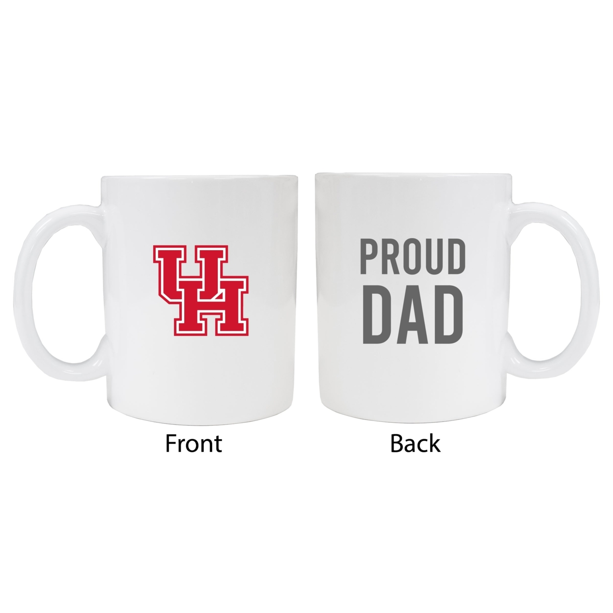 University Of Houston Proud Dad Ceramic Coffee Mug - White (2 Pack)
