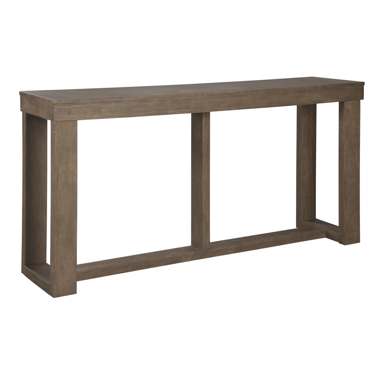 Rectangular Wooden Sofa Table With Sled Base, Light Brown- Saltoro Sherpi