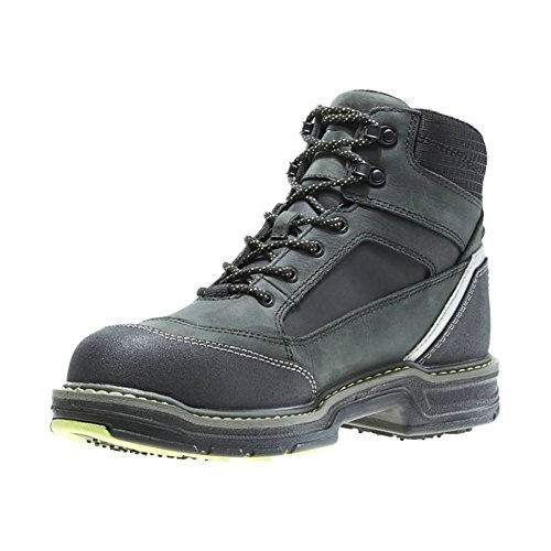 WOLVERINE Men's Overman 6 CarbonMAXÂ® Waterproof Composite Toe Work Boot Black - W10484 GREY/BLACK - GREY/BLACK, 14-EW