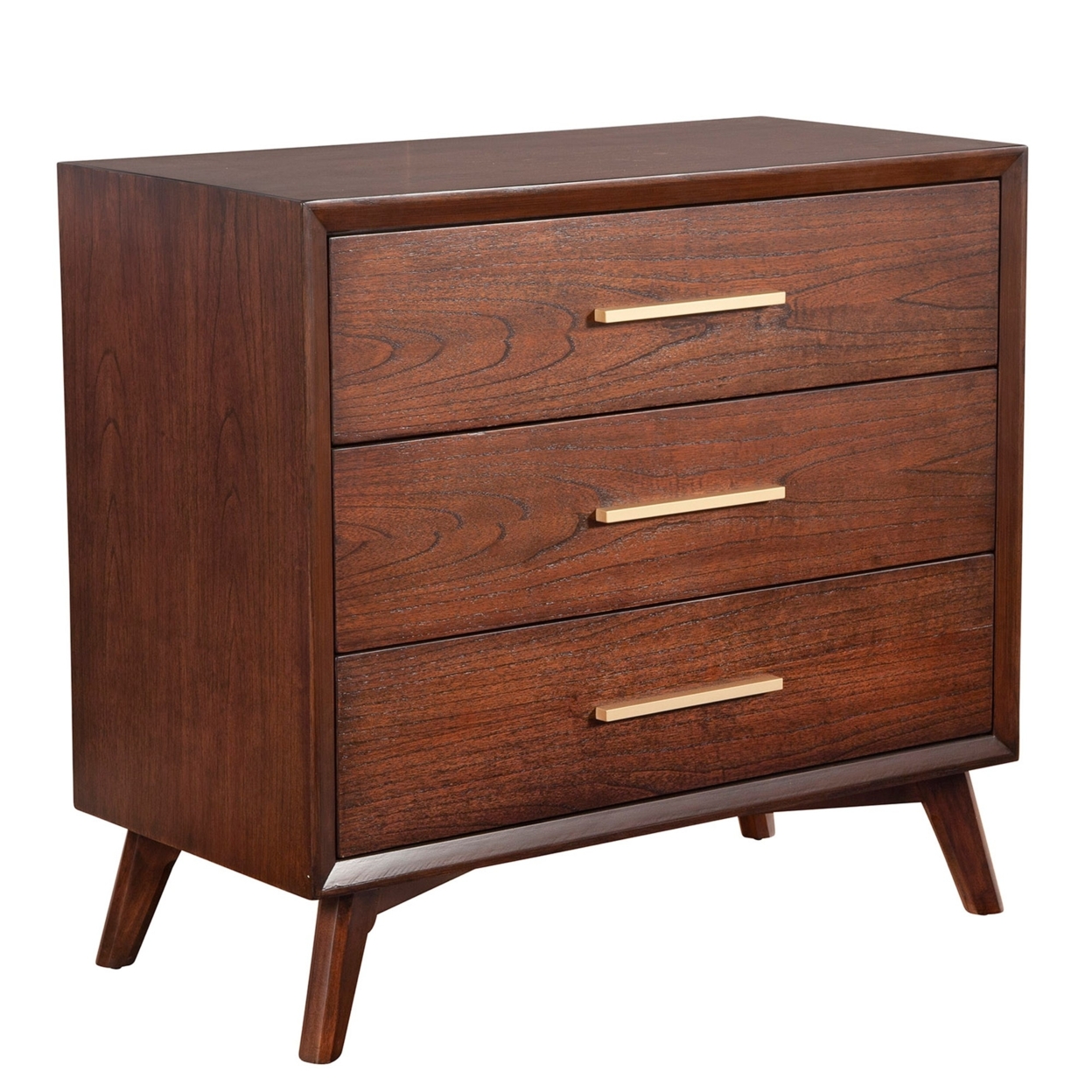 33 Inch Wooden Chest With 3 Drawers, Small, Brown- Saltoro Sherpi