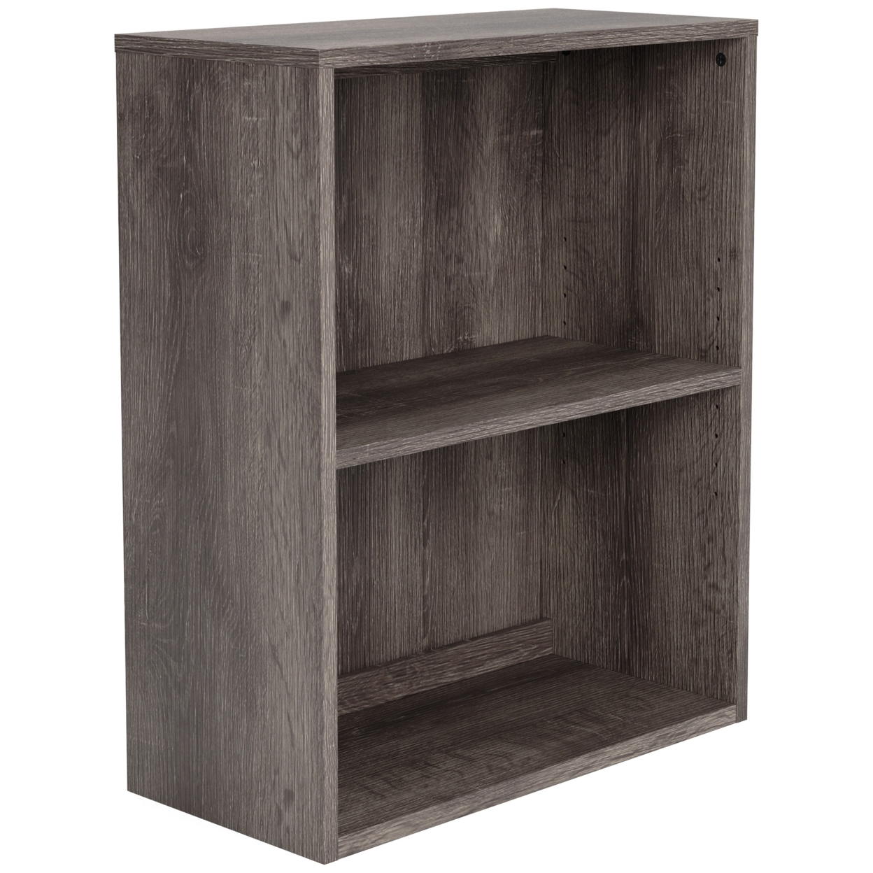 Small Bookcase With 1 Adjustable Shelf, Taupe Brown- Saltoro Sherpi