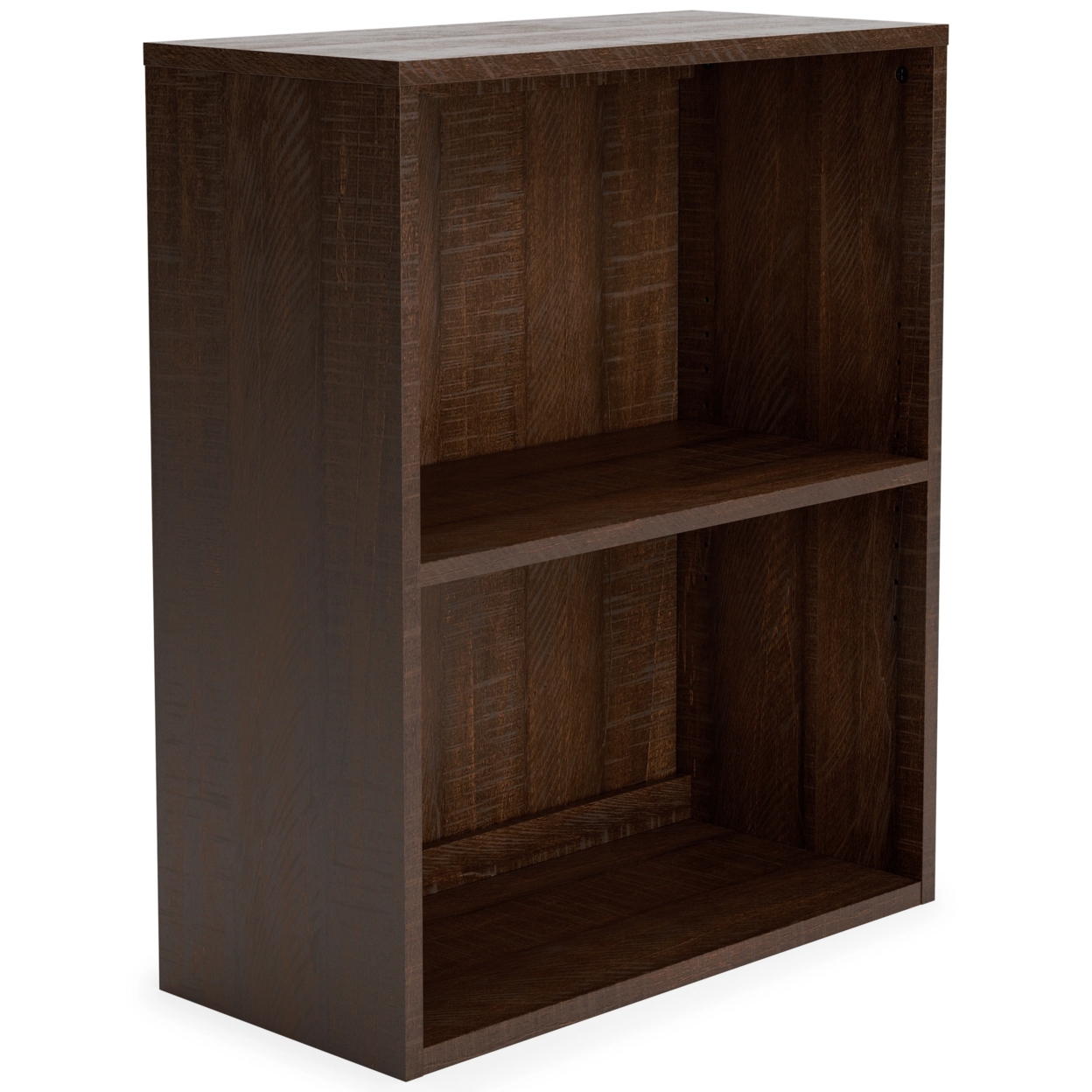 Small Bookcase With 1 Adjustable Shelf, Dark Brown- Saltoro Sherpi