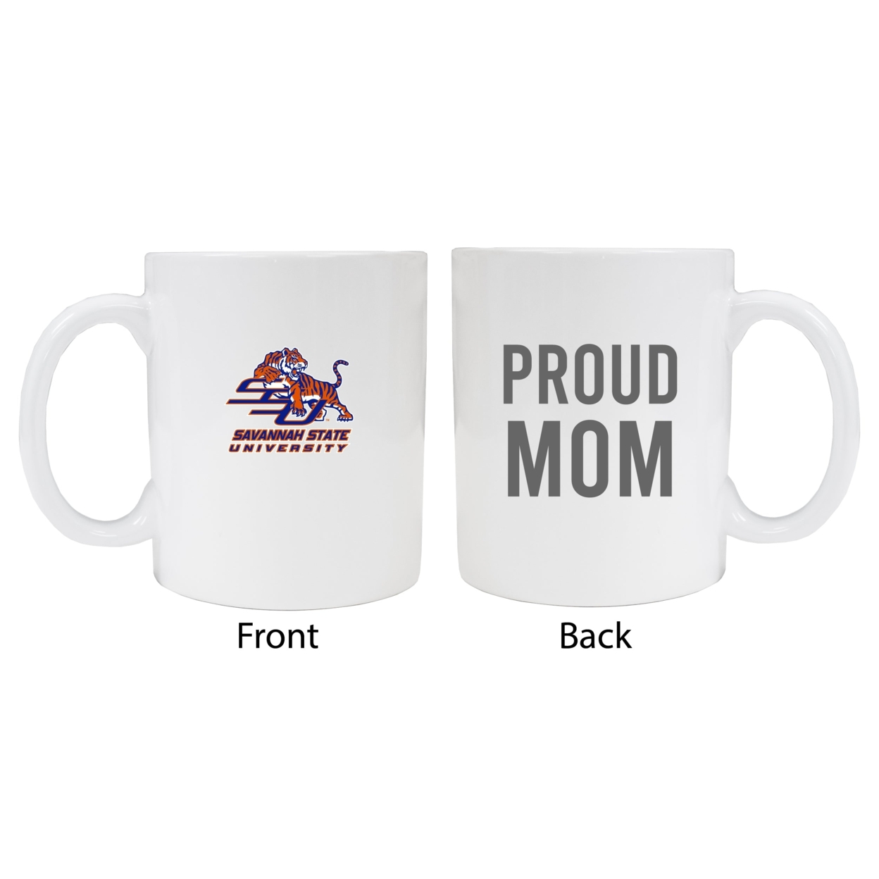 Savannah State University Proud Mom Ceramic Coffee Mug - White (2 Pack)