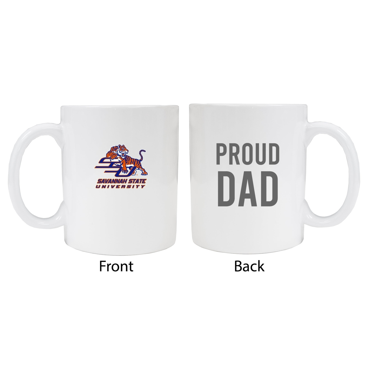 Savannah State University Proud Dad Ceramic Coffee Mug - White (2 Pack)