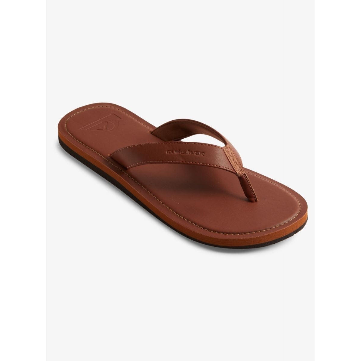 Quiksilver Men's Molokai Nubuck Flip Flop Sandals Tan Solid - AQYL100960-TKD0 TAN SOLID - TAN SOLID, 8