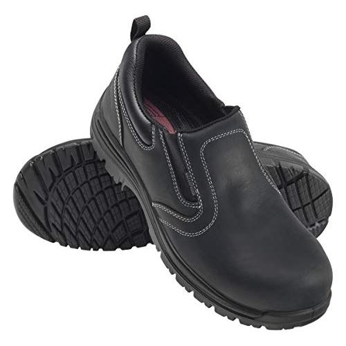 FSI FOOTWEAR SPECIALTIES INTERNATIONAL NAUTILUS Avenger Men's Foreman Slip On Composite Toe Work Shoes Black - A7109 BLACK - BLACK, 8.5-W