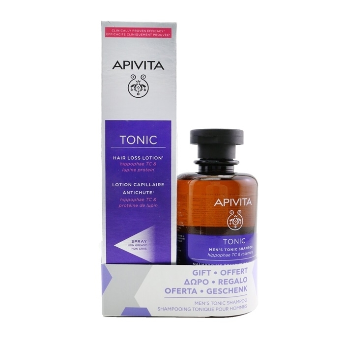 Apivita Hair Loss Lotion With Hippophae TC & Lupine Protein 150ml FREE Men's Tonic Shampoo 250ml 2pcs
