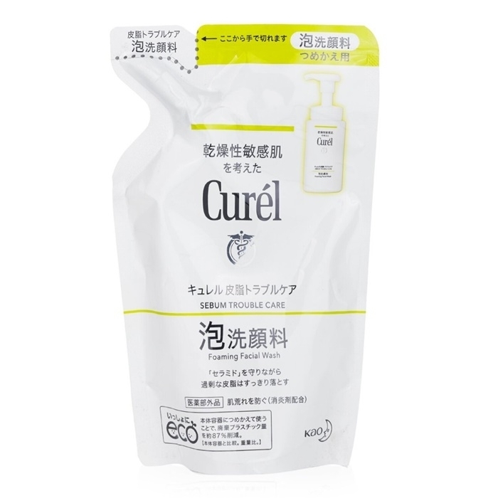 Curel Sebum Trouble Care Foaming Facial Wash Refill 130ml/4.3oz