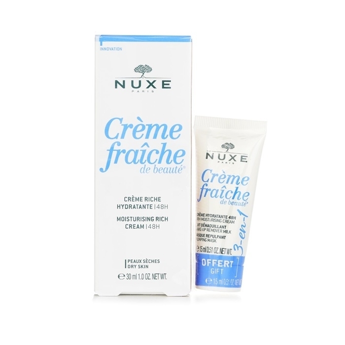 Nuxe Creme Fraiche De Beaute 48HR Moisturising Rich Cream Gift Set (For Dry To Very Skin Even Sensitive) 30ml+15ml