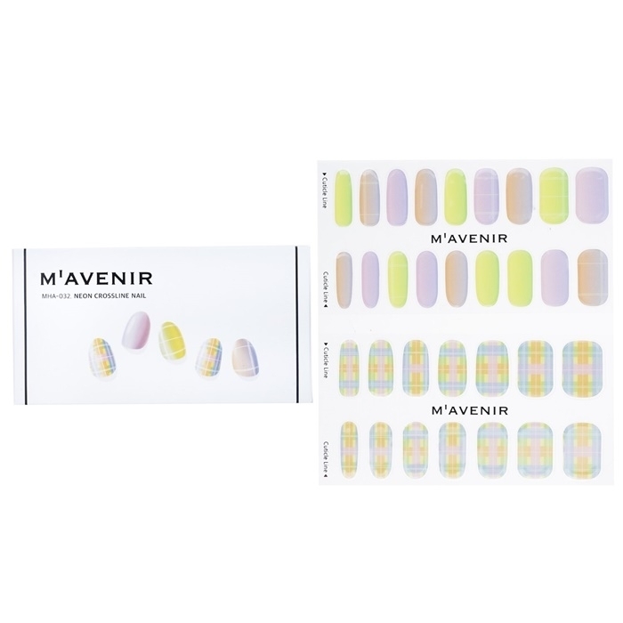 Mavenir Nail Sticker (Patterned) - # Neon Crossline Nail 32pcs