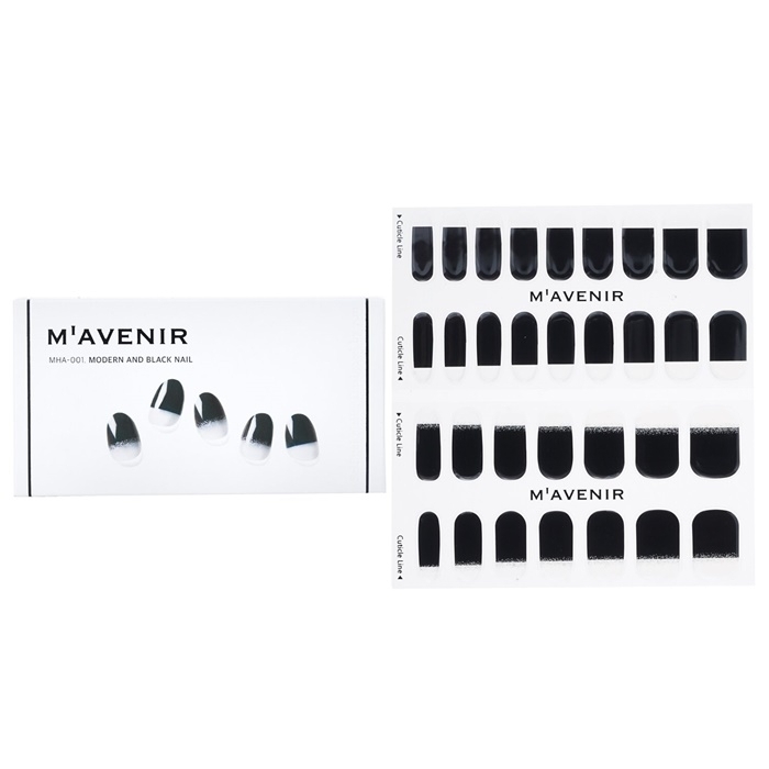 Mavenir Nail Sticker (Black) - # Modern And Black Nail 32pcs