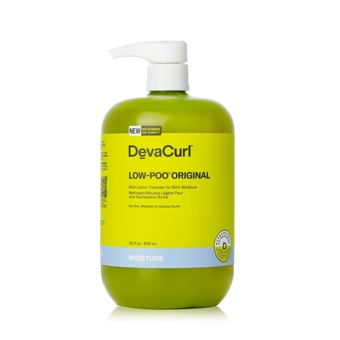 DevaCurl Low-Poo Original Mild Lather Cleanser For Rich Moisture - For Dry Medium To Coarse Curls 946ml/32oz
