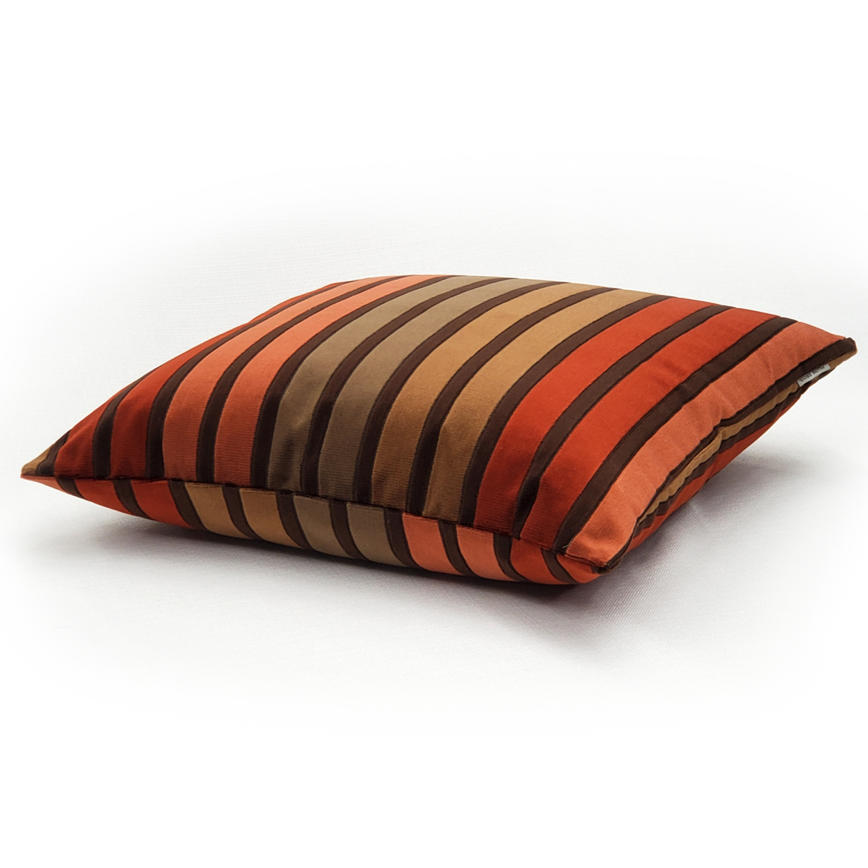 Canyon Stripes Textured Velvet Throw Pillow 20x20, With Polyfill Insert