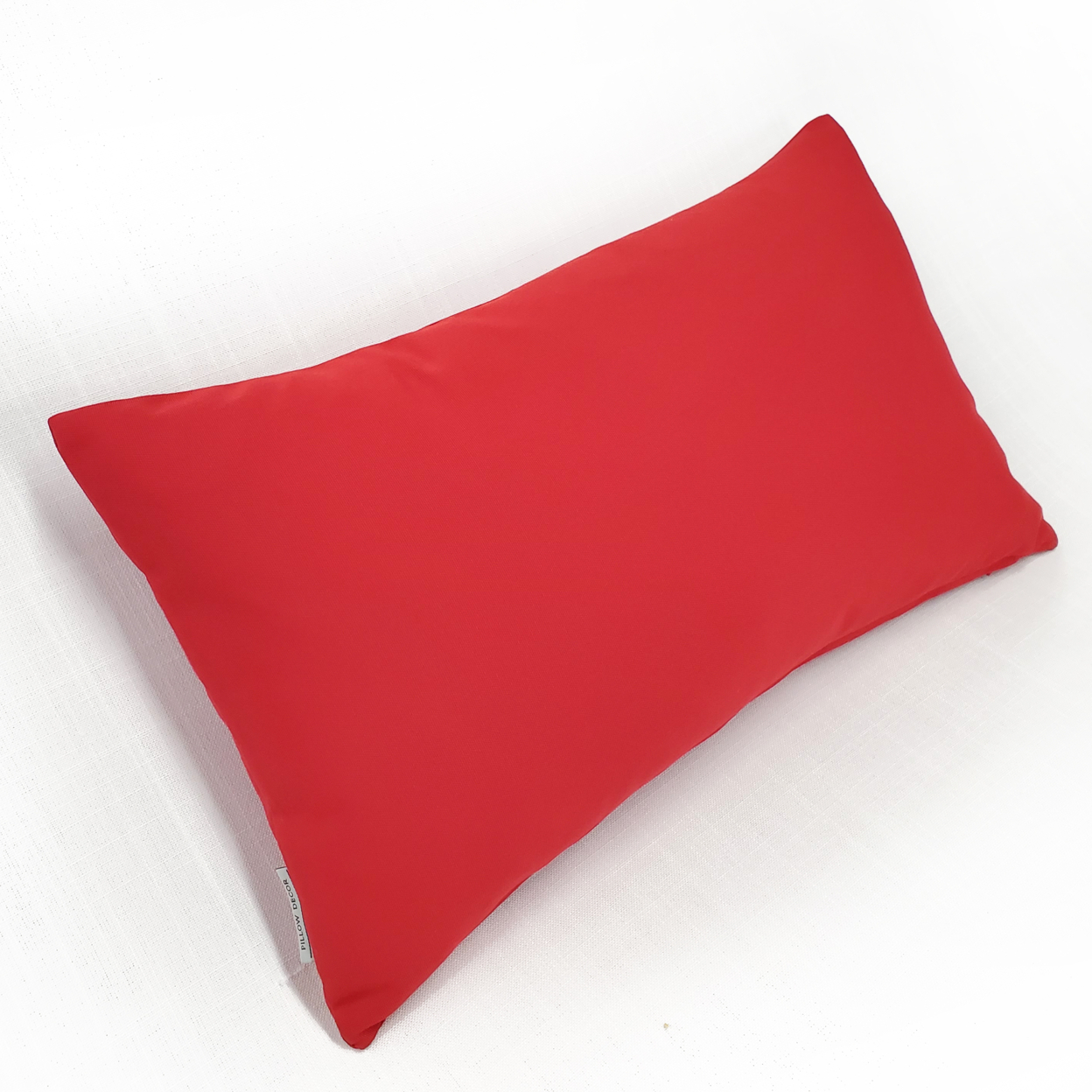 Sunbrella Jockey Red Outdoor Pillow 12x19, With Polyfill Insert