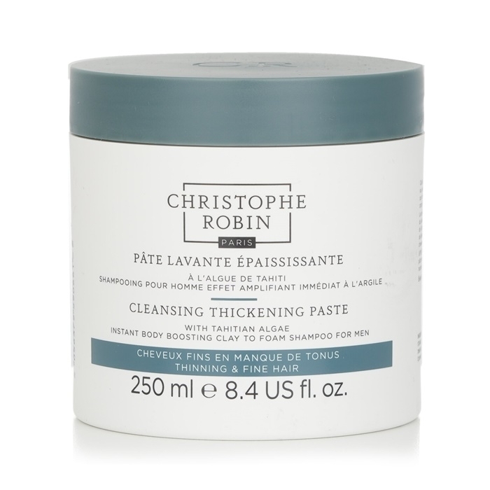 Christophe Robin Cleansing Thickening Paste With Tahitian Algae For Men (Instant Body Boosting Clay To Foam Shampoo) 250ml/8.4oz