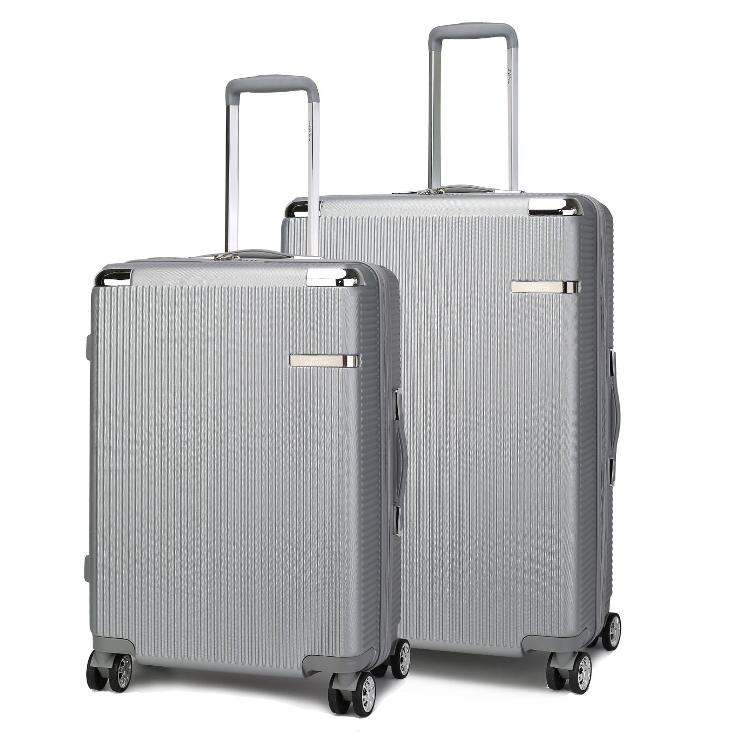 MKF Collection Tulum Luggage Set Extra Large And Large By Mia K- 2 Pieces - Silver
