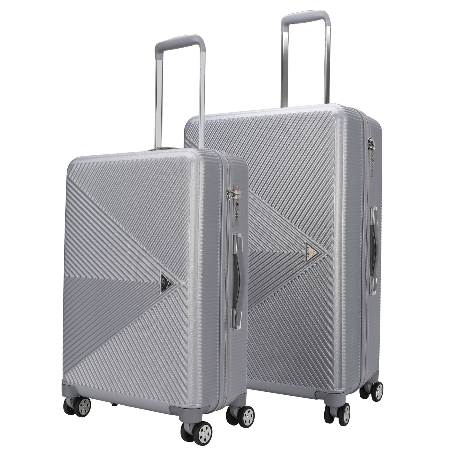 MKF Collection Felicity Luggage Set Extra Large And Large By Mia K- 2 Pieces - Silver