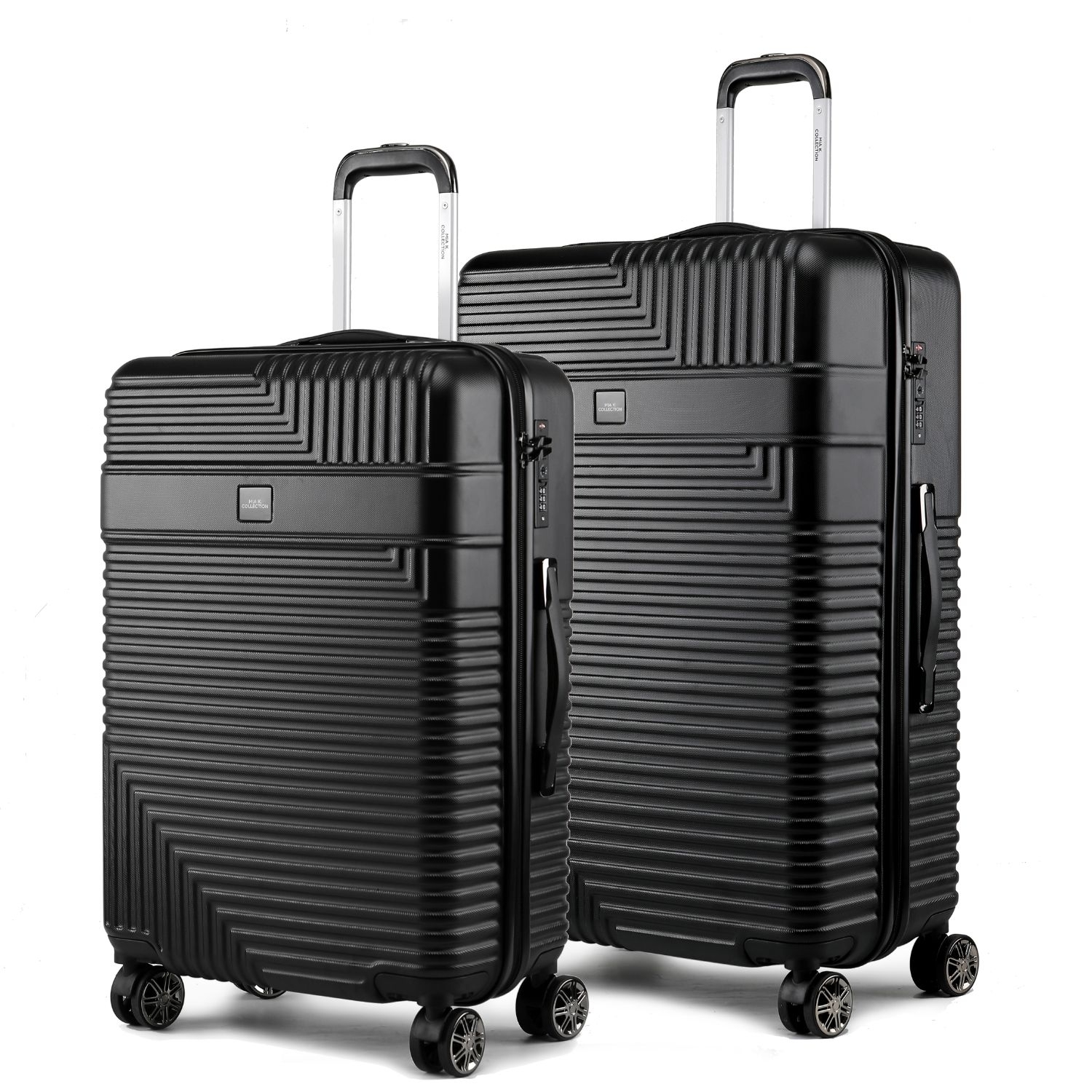 MKF Collection Mykonos Luggage Set-Extra Large And Large By Mia K- 2 Pieces - Black