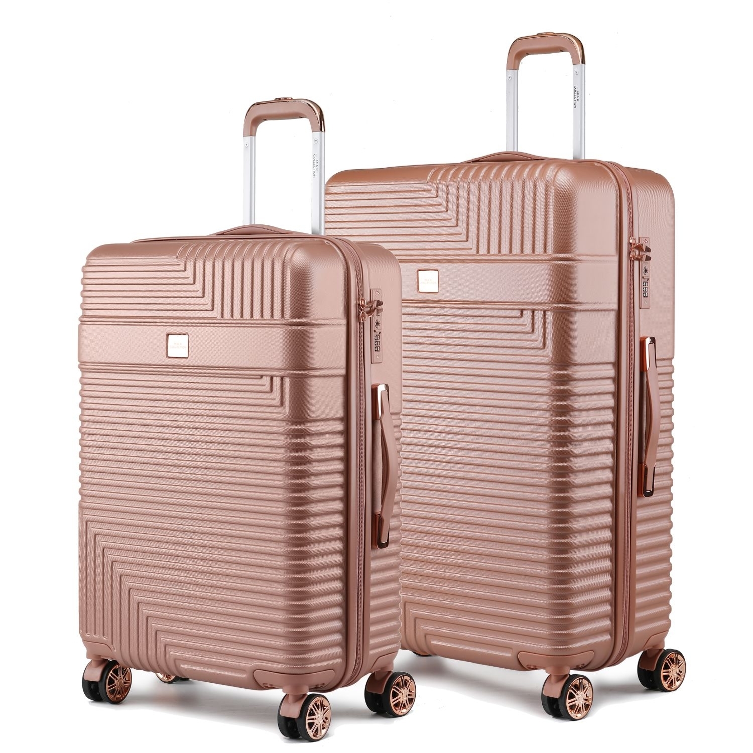 MKF Collection Mykonos Luggage Set-Extra Large And Large By Mia K- 2 Pieces - Rose Gold