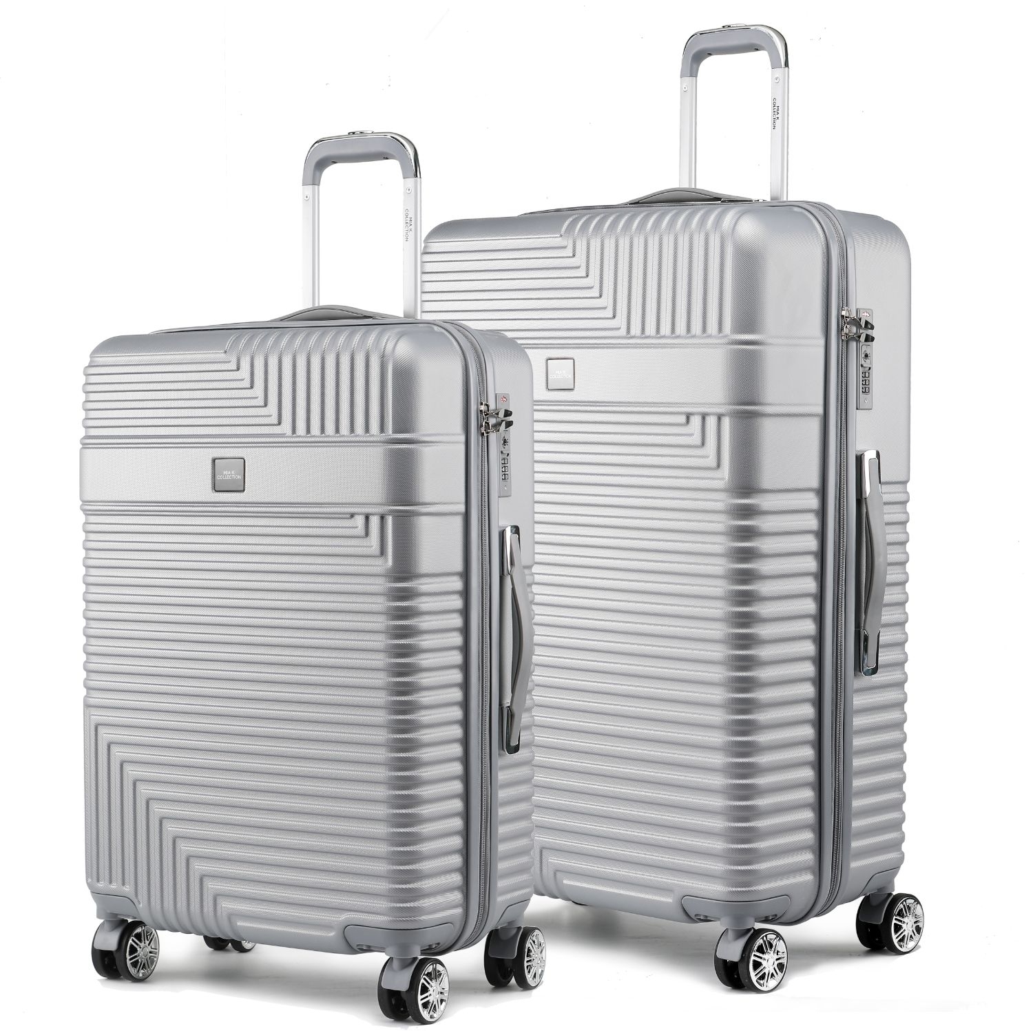 MKF Collection Mykonos Luggage Set-Extra Large And Large By Mia K- 2 Pieces - Silver
