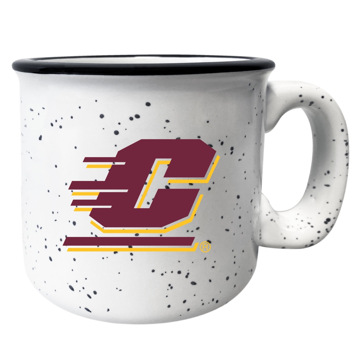 Central Michigan University Speckled Ceramic Camper Coffee Mug - Choose Your Color - Gray